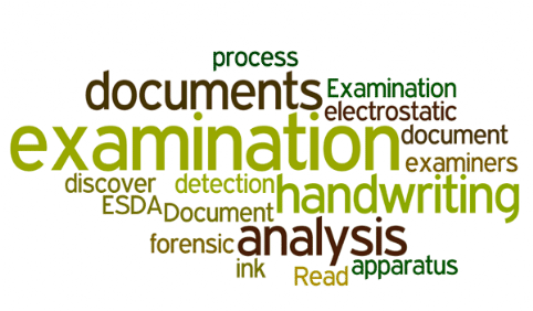 Document Examination: Read about the forensic examination of documents and what document examiners can discover in the process; examination of documents, handwriting analysis, handwriting examination, ink analysis, ESDA, electrostatic detection apparatus